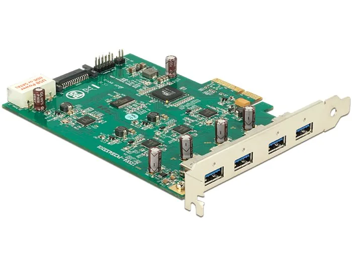 Delock PCI Express Card x4 > 4 x External - USB adaptér - PCIe 2.0 x4 - USB 3.0 x 4