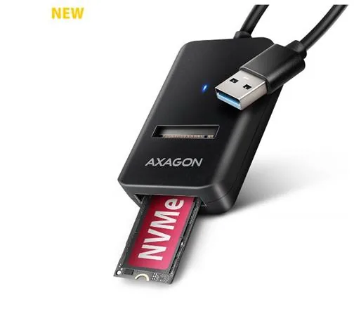 AXAGON ADM2-AM USB-A 10Gbps - M.2 NVMe & SATA SSD adaptér, kabel USB-A 10cm