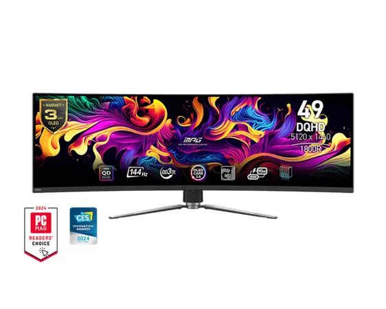 MSI MPG/491CQP-QD/49"/QD-OLED/DQHD/144Hz/0,03ms/Černá/3R