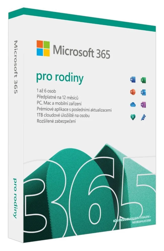 Microsoft 365 Family FY25H2 Mac/Win, 1 Rok, CZ
