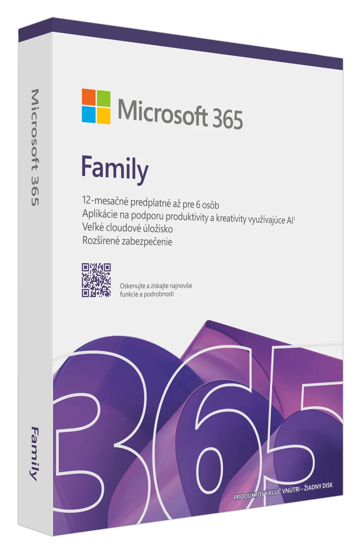 Microsoft 365 Family FY25H2 Mac/Win, 1 Rok, SK