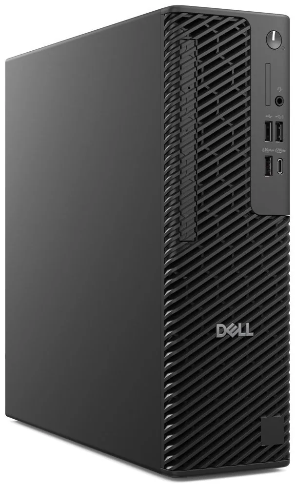 Dell Pro Max Slim FCS1250 - AI PC - štíhlý desktop Core Ultra 7 265 / až 5.3 GHz - vPro - RAM 16 GB - SSD 512 GB - SED, NVMe, TLC, Class 40 - Intel Graphics - Gigabit Ethernet - Win 11 Pro - monitor: žádný - černá, černá (klávesnice) - s 3 roky ProSupport
