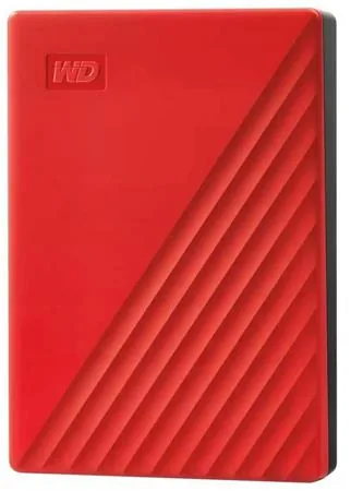 WD My Passport WDBR9S0060BRD - Pevný disk - šifrovaný - 6 TB - externí (přenosný) - USB 3.2 Gen 1 - AES 256 bitů - červená