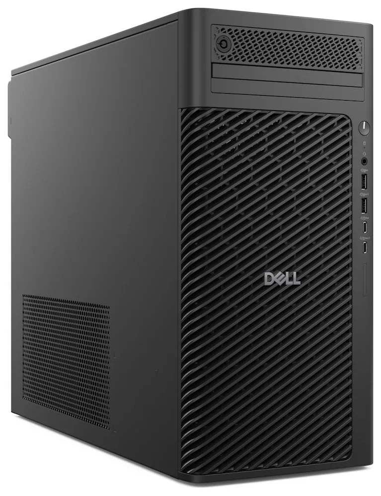 Dell Pro Max Tower T2 FCT2250 - AI PC - věž Core Ultra 7 265 / až 5.3 GHz - vPro Enterprise - RAM 16 GB - SSD 512 GB - SED, NVMe, TLC - Intel Graphics - Gigabit Ethernet - Win 11 Pro - monitor: žádný - černá - BTP - s 3 roky ProSupport