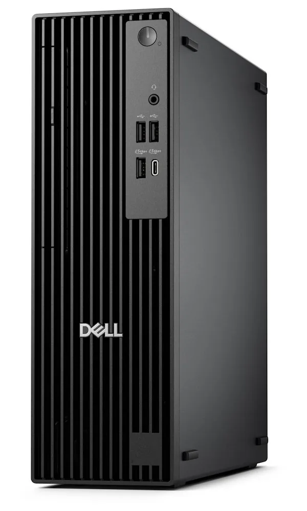 Dell Pro Slim QCS1250 - AI PC - štíhlý desktop Core i3 i3-14100 / až 4.7 GHz - RAM 8 GB - SSD 512 GB - NVMe - UHD Graphics 730 - Gigabit Ethernet - Win 11 Pro - monitor: žádný - černá - BTP - s 3 roky ProSupport