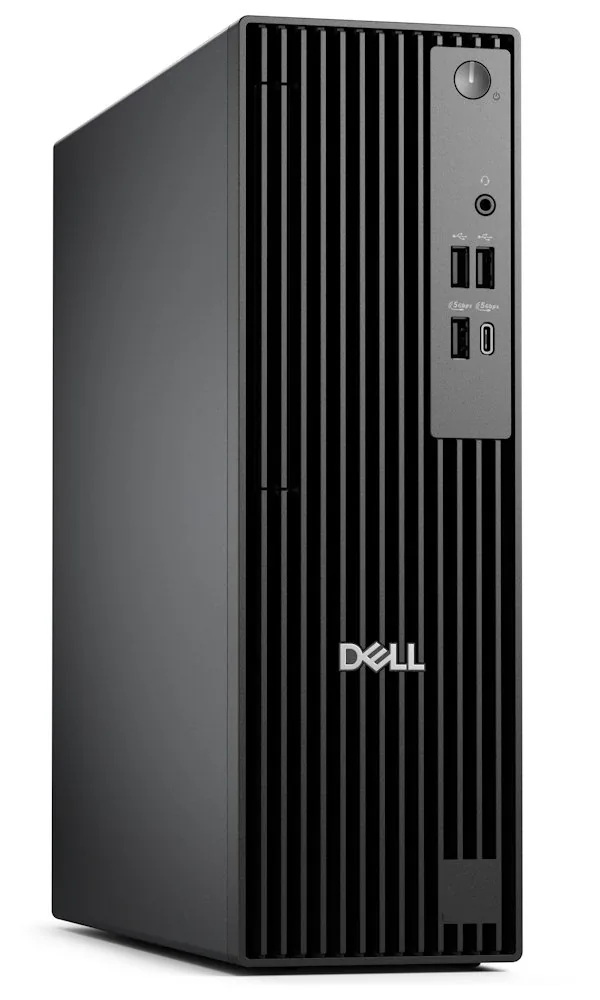Dell Pro Slim QCS1250 - AI PC - štíhlý desktop Core i3 i3-14100 / až 4.7 GHz - RAM 8 GB - SSD 512 GB - NVMe - UHD Graphics 730 - Gigabit Ethernet - Win 11 Pro - monitor: žádný - černá - BTP - s 3 roky ProSupport
