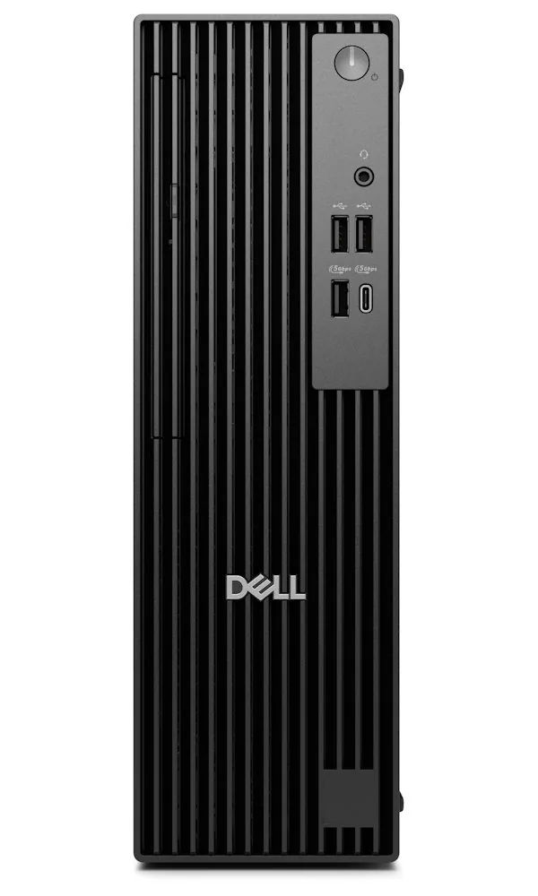 Dell Pro Slim QCS1250 - AI PC - štíhlý desktop Core i3 i3-14100 / až 4.7 GHz - RAM 8 GB - SSD 512 GB - NVMe - UHD Graphics 730 - Gigabit Ethernet - Win 11 Pro - monitor: žádný - černá - BTP - s 3 roky ProSupport