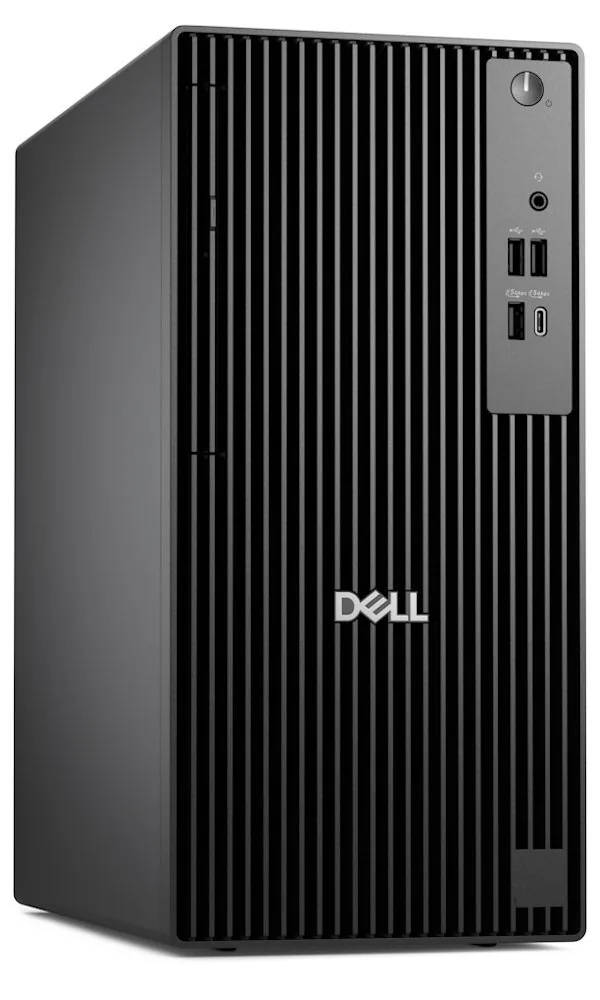 Dell Pro Tower QCT1250 - AI PC - věž Core i3 i3-14100 / až 4.7 GHz - RAM 8 GB - SSD 512 GB - NVMe - DVD SuperMulti - UHD Graphics 730 - Gigabit Ethernet - Win 11 Pro - monitor: žádný - černá - BTP - s 3 roky služby ProSupport na místě do dalšího pracovníh