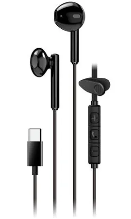 Genius HS-M366 sluchátka s mikrofonem, černá, 360&deg;rotační klip, USB Type-C