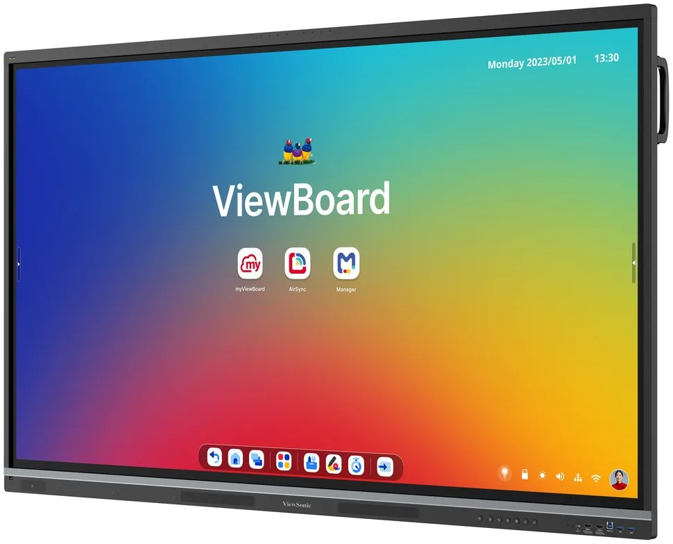 ViewSonic dotykový panel IFP6551 4K 65" Android 14 EDLA,50 Multi touch,400nits,16G RAM 128GB,OPS slot,HDMI, VGA, DP,USB
