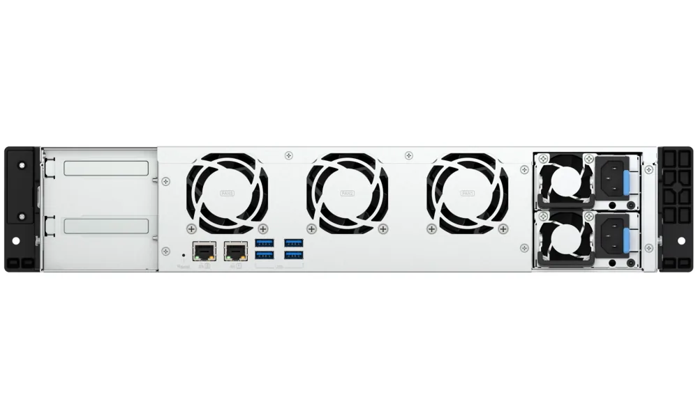 QNAP TS-855eU-RP-8G (2,8GHz, 8GB RAM, 8x SATA, 2x 2,5GbE, 2x M.2 NVMe, 2x PCIe, malá hloubka)