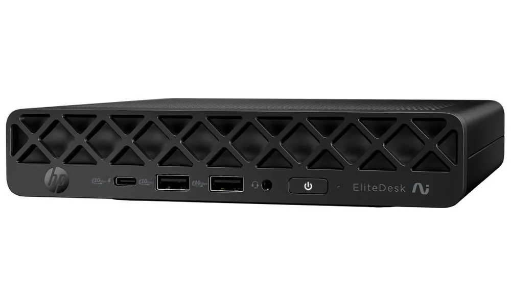 HP EliteDesk 8 G1a Next Gen AI PC - AI PC - mini Ryzen AI 7 350 / až 5 GHz - RAM 32 GB - SSD 1 TB - NVMe - Radeon 860M - Gigabit Ethernet, IEEE 802.11ax (Wi-Fi 6E), Bluetooth 5.3 - Win 11 Pro - monitor: žádný - klávesnice: česká/slovenská - černý konektor