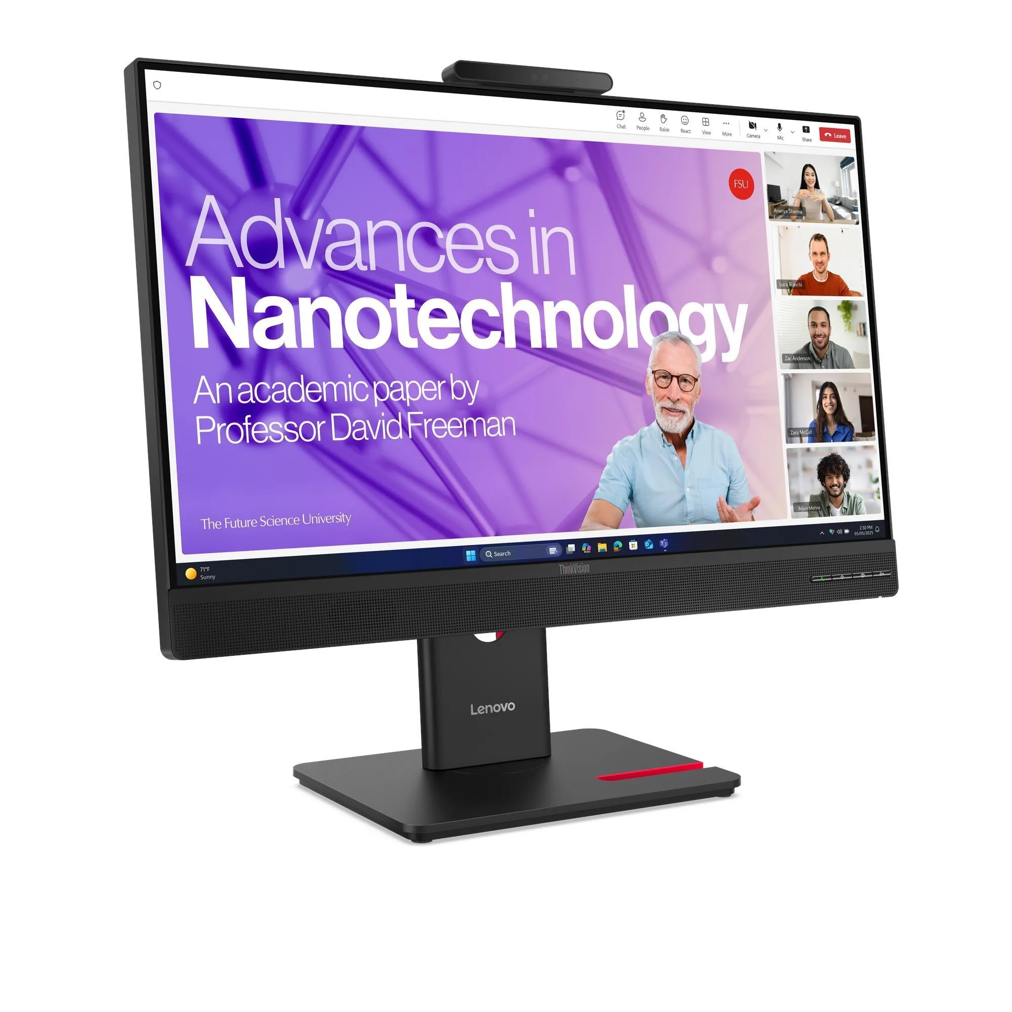 Lenovo ThinkVision T24-4v - LED monitor - 1920 x 1080 Full HD (1080p) @ 120 Hz - IPS - 250 cd/m? - 1500:1 - 4 ms - HDMI, VGA, DisplayPort, USB-C - reproduktory - černá eclipse