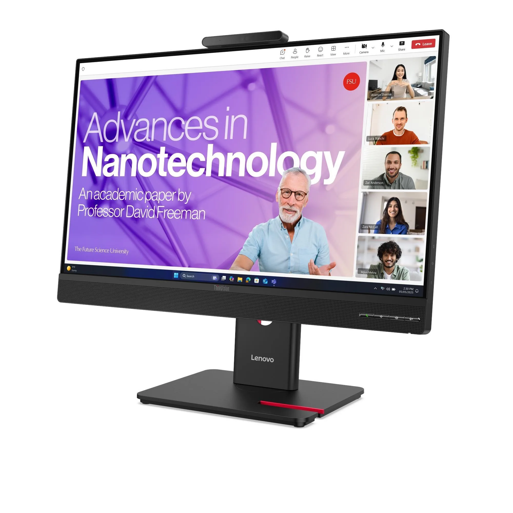 Lenovo ThinkVision T24-4v - LED monitor - 1920 x 1080 Full HD (1080p) @ 120 Hz - IPS - 250 cd/m? - 1500:1 - 4 ms - HDMI, VGA, DisplayPort, USB-C - reproduktory - černá eclipse