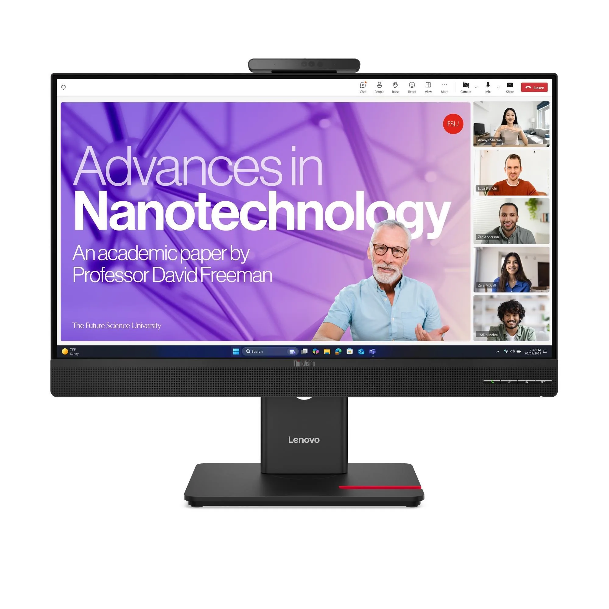 Lenovo ThinkVision T24-4v - LED monitor - 1920 x 1080 Full HD (1080p) @ 120 Hz - IPS - 250 cd/m? - 1500:1 - 4 ms - HDMI, VGA, DisplayPort, USB-C - reproduktory - černá eclipse