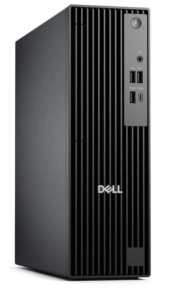 Dell Pro Slim QCS1255 - AI PC - štíhlý desktop Ryzen 3 8300G / až 4.9 GHz - RAM 8 GB - SSD 512 GB - NVMe, Class 25 - Radeon 740M - Gigabit Ethernet, Bluetooth, IEEE 802.11ax (Wi-Fi 6E) - Win 11 Pro - monitor: žádný - černá - BTP - s 3 roky ProSupport