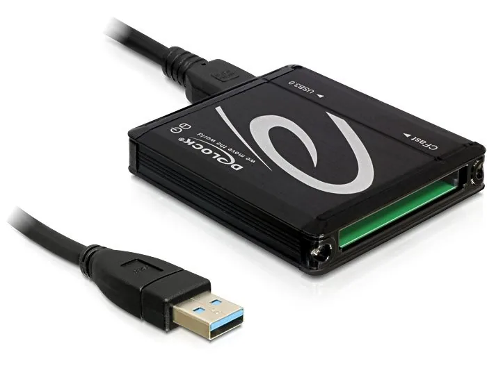 Delock Card Reader USB 3.0 > CFast - Čtečka karet (karta CFast typ I, karta CFast typ II) - USB 3.0