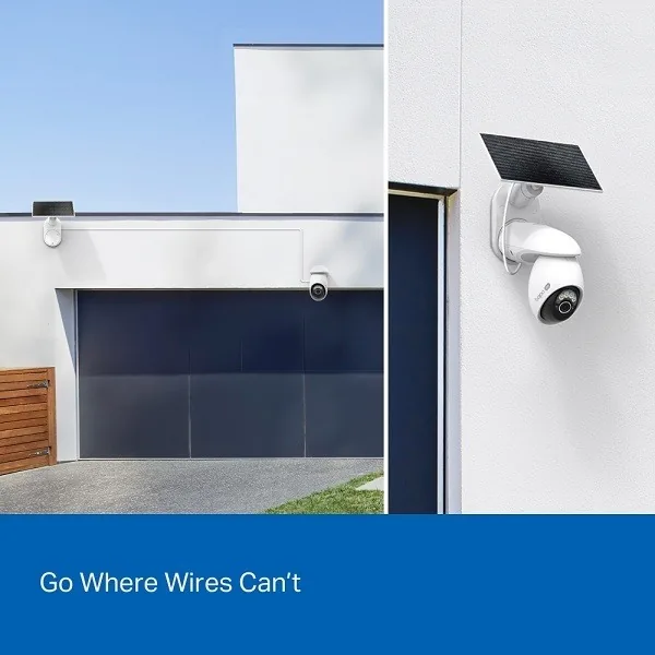 Tapo C660 KIT V1 - Solar-Powered Security Camera Kit - síťová bezpečnostní kamera - otáčení/naklonění - venkovní - odolnost vůči počasí - barevný (Den a noc) - 8 MP - 3840 x 2160 - 4K - pevné ohnisko - audio - bezdrátový - Wi-Fi - 2.4GHz radio, 5GHz radio