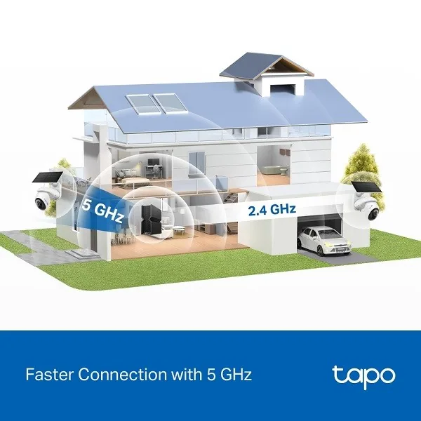 Tapo C660 KIT V1 - Solar-Powered Security Camera Kit - síťová bezpečnostní kamera - otáčení/naklonění - venkovní - odolnost vůči počasí - barevný (Den a noc) - 8 MP - 3840 x 2160 - 4K - pevné ohnisko - audio - bezdrátový - Wi-Fi - 2.4GHz radio, 5GHz radio