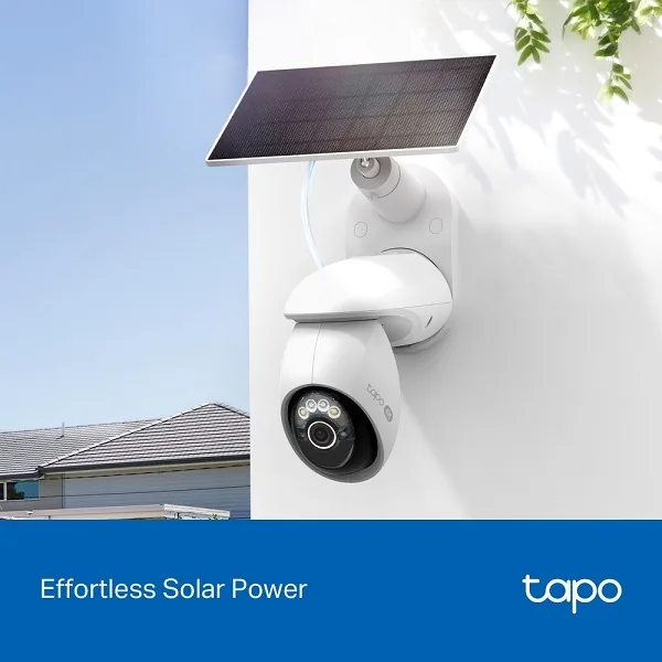 Tapo C660 KIT V1 - Solar-Powered Security Camera Kit - síťová bezpečnostní kamera - otáčení/naklonění - venkovní - odolnost vůči počasí - barevný (Den a noc) - 8 MP - 3840 x 2160 - 4K - pevné ohnisko - audio - bezdrátový - Wi-Fi - 2.4GHz radio, 5GHz radio