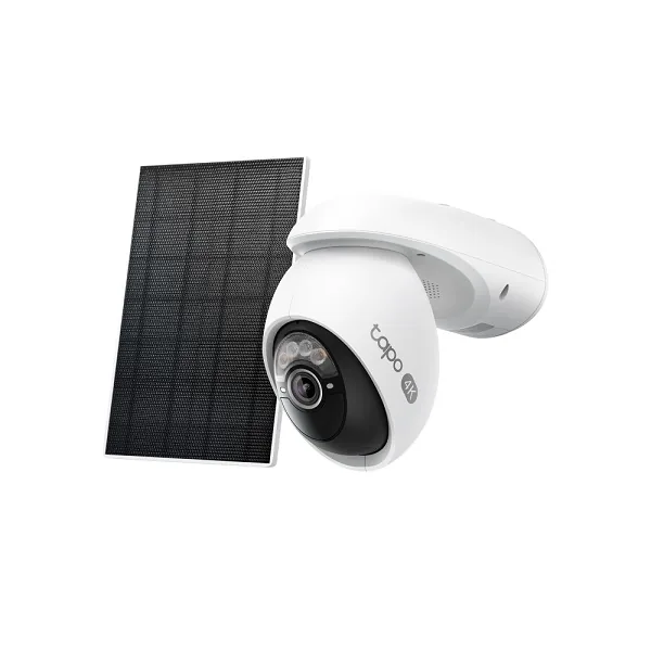 Tapo C660 KIT V1 - Solar-Powered Security Camera Kit - síťová bezpečnostní kamera - otáčení/naklonění - venkovní - odolnost vůči počasí - barevný (Den a noc) - 8 MP - 3840 x 2160 - 4K - pevné ohnisko - audio - bezdrátový - Wi-Fi - 2.4GHz radio, 5GHz radio