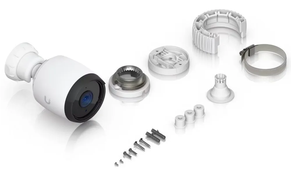 Ubiquiti UniFi Protect G6 - Síťová bezpečnostní kamera - bullet - interiérový, venkovní - odolná vůči povětrnostním vlivům - barevný (Den a noc) - 8 MP - 3840 x 2160 - 4K - pevné ohnisko - audio - LAN 10/100 - DC 37 - 57 V / PoE