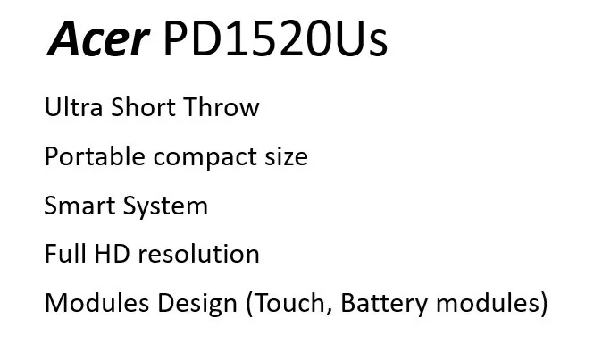 Acer PD1520Us/DLP/500lm/FHD/HDMI/WiFi