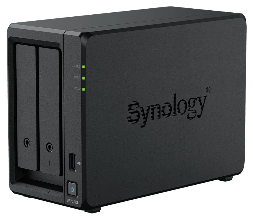 Synology Disk Station DS725+ - Server NAS - RAID JBOD, 0, 1, 5, 6, 10 - RAM 4 GB - 2.5 Gigabit Ethernet - iSCSI podpora