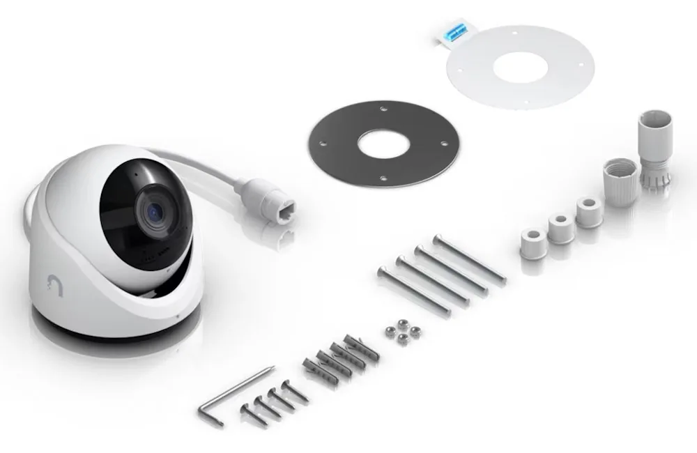 Ubiquiti UniFi Protect G6 - Síťová bezpečnostní kamera - otočná - interiérový, venkovní - odolná vůči povětrnostním vlivům - barevný (Den a noc) - 8 MP - 3864 x 2180 - 4K - pevné ohnisko - audio - DC 37 - 57 V / PoE