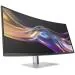 HP 738pu - Series 7 Pro - LED monitor - zakřivená - 38" (37.52" zobrazitelný) - 3840 x 1600 WQHD+ @ 60 Hz - IPS Black - 400 cd/m? - 2000:1 - DisplayHDR 400 - 5 ms - Thunderbolt 4, HDMI, DisplayPort, USB-C - reproduktory - černá, stříbrná
