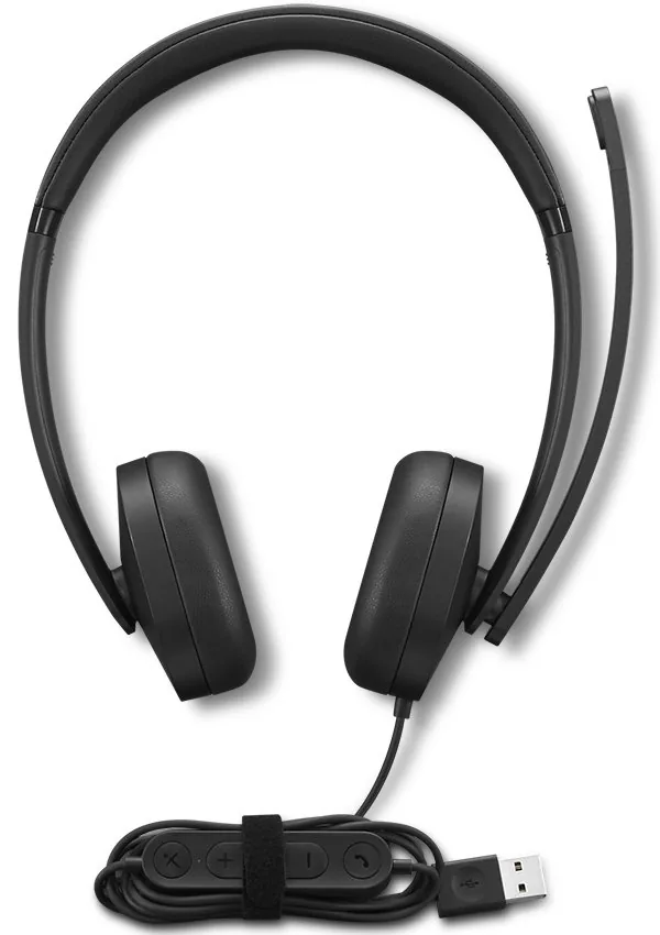 Lenovo Gen 2 - Náhlavní souprava - náhlavní - kabelové - USB-A - černá