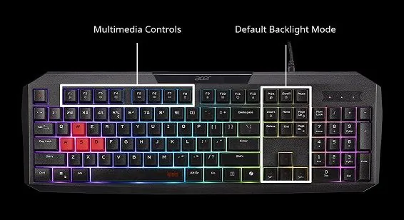 Acer Nitro NKW100/Drátové USB-A/CZ-SK layout/Černá