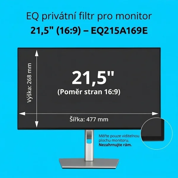 Kensington EQ - Filtr displeje ke zvýšení soukromí - dvoucestné - odstranitelné - lepící, kloubové pásky - 21.5"