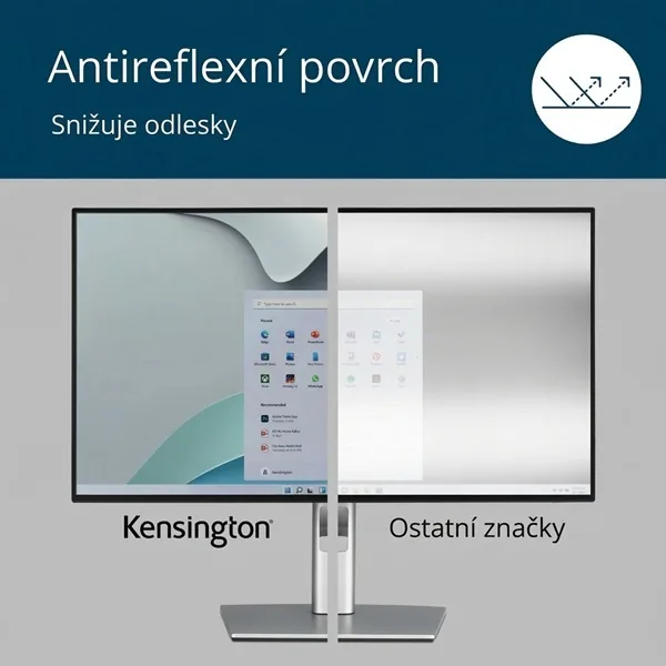Kensington EQ - Filtr displeje ke zvýšení soukromí - dvoucestné - odstranitelné - lepící, kloubové pásky - 22"