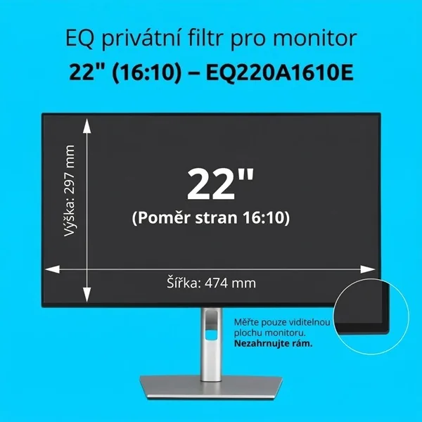 Kensington EQ - Filtr displeje ke zvýšení soukromí - dvoucestné - odstranitelné - lepící, kloubové pásky - 22"