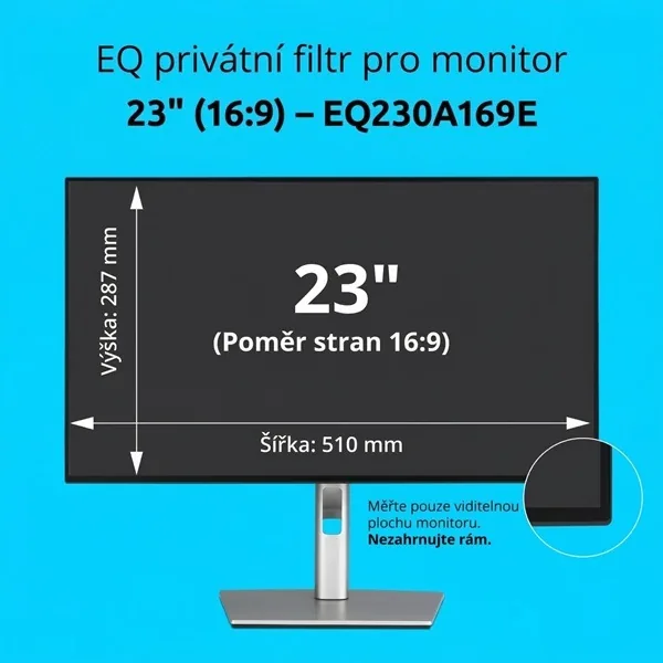 Kensington EQ - Filtr displeje ke zvýšení soukromí - dvoucestné - odstranitelné - lepící, kloubové pásky - 23"