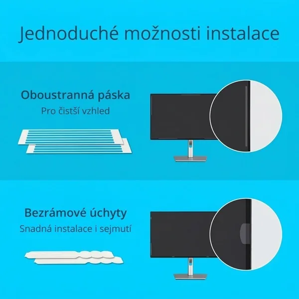 Kensington EQ - Filtr displeje ke zvýšení soukromí - dvoucestné - odstranitelné - lepící, kloubové pásky - 23"