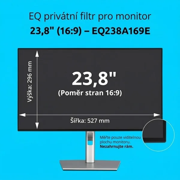 Kensington EQ - Filtr displeje ke zvýšení soukromí - dvoucestné - odstranitelné - lepící, kloubové pásky - 23.8"