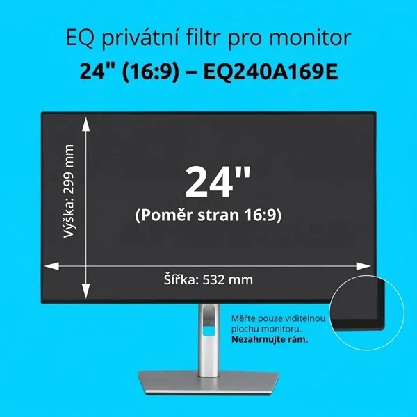 Kensington EQ - Filtr displeje ke zvýšení soukromí - dvoucestné - odstranitelné - lepící, kloubové pásky - 24"