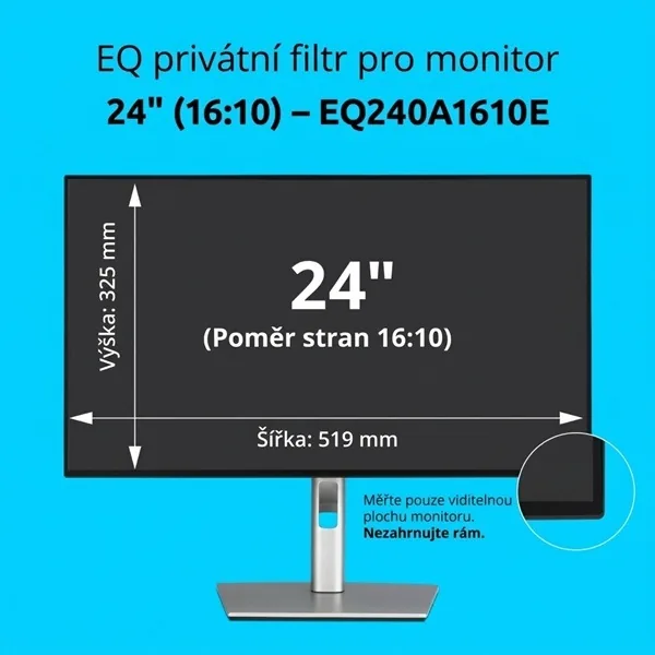 Kensington EQ - Filtr displeje ke zvýšení soukromí - dvoucestné - odstranitelné - lepící, kloubové pásky - 24"