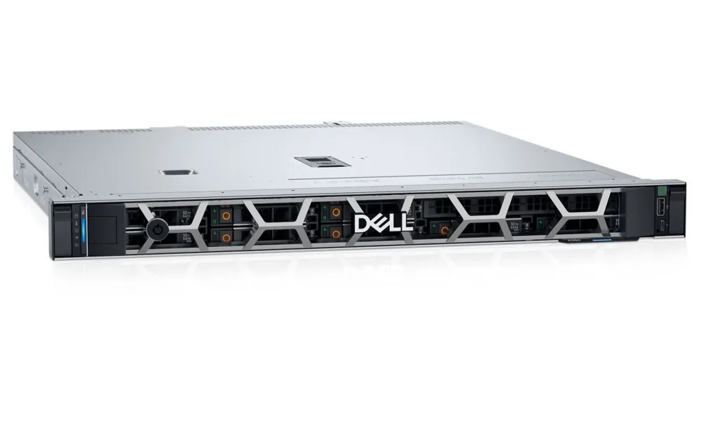 Dell PowerEdge R360 - Server - instalovatelný do racku 1U - 1-směrný - 1 x Xeon 6357P / až 5.4 GHz - RAM 32 GB - SAS - vyměnitelný za chodu 2.5" zásuvka(y) - SSD 2 x 480 GB - G200eW - Gigabit Ethernet - žádný OS - monitor: žádný - černá - BTP - Dell Smart