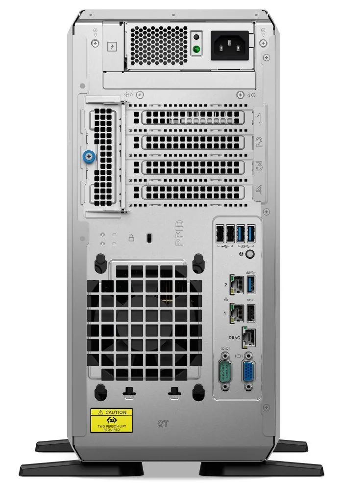 Dell PowerEdge T360 - Server - věž 1-směrný - 1 x Xeon 6333P / až 5.2 GHz - RAM 32 GB - SAS - vyměnitelný za chodu 3.5" zásuvka(y) - SSD 2 x 480 GB - G200eW - Gigabit Ethernet - žádný OS - monitor: žádný - černá - BTP - Dell Smart Selection, Dell Smart Va