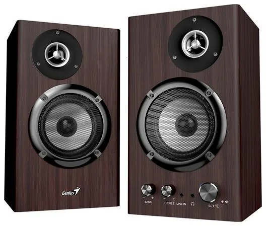 Genius reproduktory SP-HF1812BT, 2.0, 50W, tmavě hnědé, dřevěné