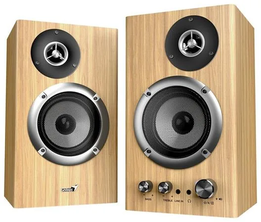 Genius reproduktory SP-HF1812BT, 2.0, 50W, světle hnědá