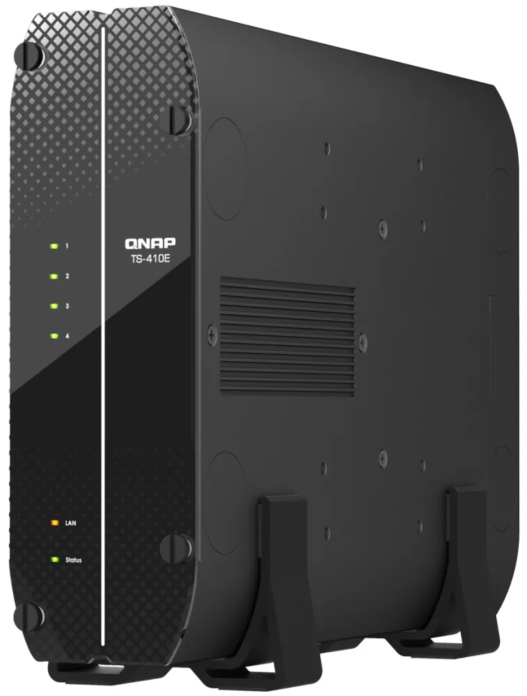 QNAP TS-410E-8G (4core 2,6GHz, 8GB RAM, 4x 2,5" SATA, 2x 2,5GbE, 4x USB 3.2, 1x 4K HDMI, fanless)