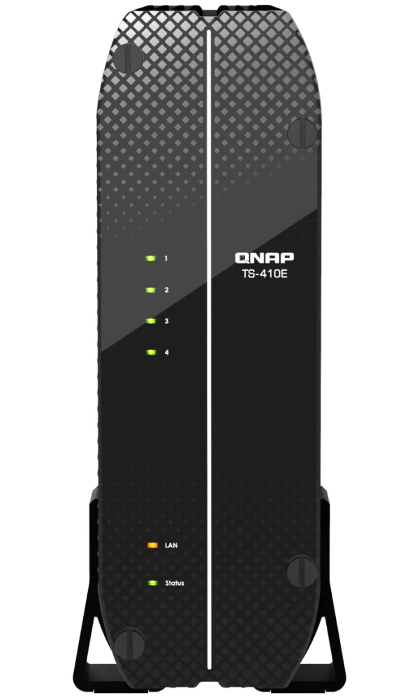 QNAP TS-410E-8G (4core 2,6GHz, 8GB RAM, 4x 2,5" SATA, 2x 2,5GbE, 4x USB 3.2, 1x 4K HDMI, fanless)