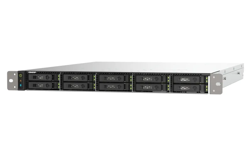 QNAP TS-h1090FU-7232P-64G (AMD EPYC, 64GB ECC RAM, 10x 2,5" U.2 SATA, 2x PCIe, 2x 2,5GbE, 2x 25GbE)