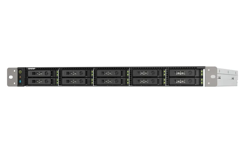 QNAP TS-h1090FU-7232P-64G (AMD EPYC, 64GB ECC RAM, 10x 2,5" U.2 SATA, 2x PCIe, 2x 2,5GbE, 2x 25GbE)