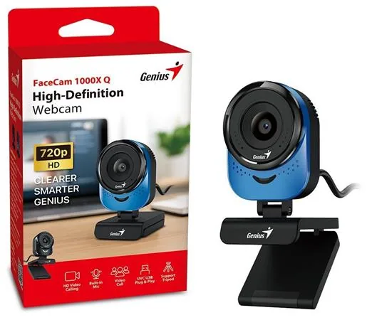 Genius Webcam FaceCam 1000X web kamera, modrá HD 720P