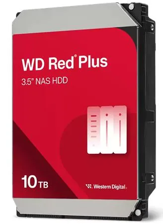 WD Red Plus WD100EFGX - Pevný disk - 10 TB - interní - 3.5" - SATA 6Gb/s - 7200 ot/min. - vyrovnávací pamet: 512 MB